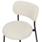 Beliani CASEY - Eetkamerstoelen set van 2 - Off-white - Bouclé