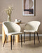 Beliani MASON - Eetkamerstoel set van 2 - Off-white - Polyester