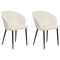 Beliani MASON - Eetkamerstoel set van 2 - Off-white - Polyester