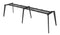 Vergadertafel Victory ellips 420x120 cm op 3 poten frame Antraciet (Ral 7016) blad Robson Eiken