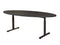ABC Kantoormeubelen Vergadertafel Quick ellips 220x110cm frame Aluminium (RAL9006) blad Havanna