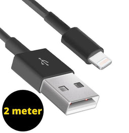 ThunderGold iPhone oplader kabel 2 meter Zwart geschikt voor Apple iPhone - iPhone kabel - iPhone op