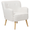 Beliani TUMBA - Fauteuil - Wit - Polyester