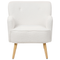 Beliani TUMBA - Fauteuil - Wit - Polyester