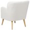 Beliani TUMBA - Fauteuil - Wit - Polyester