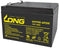 Kung Long WP15-12SE F2 cycle-resistant lead-fleece battery, 12V, 15Ah with 6.3mm Faston connection