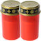 2 LED grave lights, red with realistic flickering effects, with 2x AA batteries, for indoor and outd