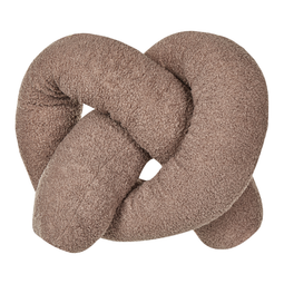 Beliani GLADIOLUS - Knoopkussen set van 2 - Bruin - Teddystof