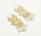 Pearl & Gold-Toned Feligree Dangle Earrings