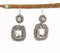 Silver-Toned Beads & Stone Drop Earrings