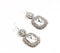 Silver-Toned Beads & Stone Drop Earrings