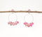 Popping Pink Beaded Hoop Earrings