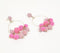 Popping Pink Beaded Hoop Earrings