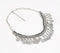 Silver-Toned Iron Charms Tribal Bib Necklace