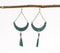 Raffair-Wrapped Iron Shoulder-Duster Earrings