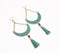 Raffair-Wrapped Iron Shoulder-Duster Earrings