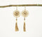 Raffia Tasseled Dangle Earrings