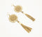 Raffia Tasseled Dangle Earrings