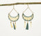 Raffia Tasseled Crescent Dangle Earrings