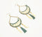 Raffia Tasseled Crescent Dangle Earrings