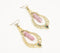 Rose Resin Tower & Metal Dangle Earrings