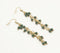 Sage Beaded Metallic Drop Earrings
