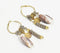 Seashell Beaded Charm Hoop Earrings