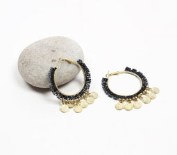 Seashells & Coins Hoop Earrings