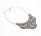 Silver-toned Boho-chic Glass Necklace