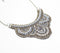 Silver-toned Boho-chic Glass Necklace
