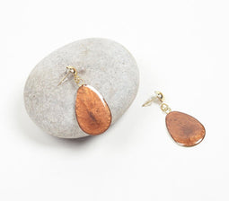 Sepia Resin Retro Drop Earrings