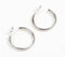Silver-Toned Brass Classic C Hoop Earrings