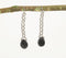 Silver-Toned Brass & Black Crystal Dangle Earrings