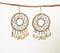 Shell & Thread Dreamcatcher Dangle Earrings