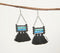 Silver-Toned Beaded Tasseled Earrings