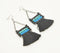 Silver-Toned Beaded Tasseled Earrings