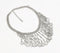 Silver-Toned Beads & Coins Statement Bib Necklace