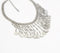 Silver-Toned Beads & Coins Statement Bib Necklace