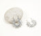 Silver-Toned Brass Huggie Hoop Earrings