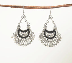Silver-Toned Chandelier Earrings