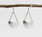 Silver-Toned Hammered Brass Dangle Earrings
