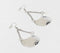 Silver-Toned Hammered Brass Dangle Earrings