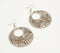 Silver-Toned Iron & Glass Beads Dangle Earrings