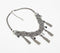 Silver-Toned Iron Braided Bib Necklace with Extension Chain