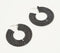Silver-Toned Iron Black Huggie Earrings