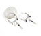 Silver-Toned Iron Chain-Tasseled Hoop Earrings