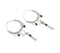Silver-Toned Iron Chain-Tasseled Hoop Earrings