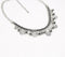Silver-Toned Iron Charms Bib Necklace