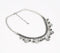 Silver-Toned Iron Charms Bib Necklace