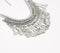 Silver-Toned Iron Coins Tribal Statement Bib Necklace